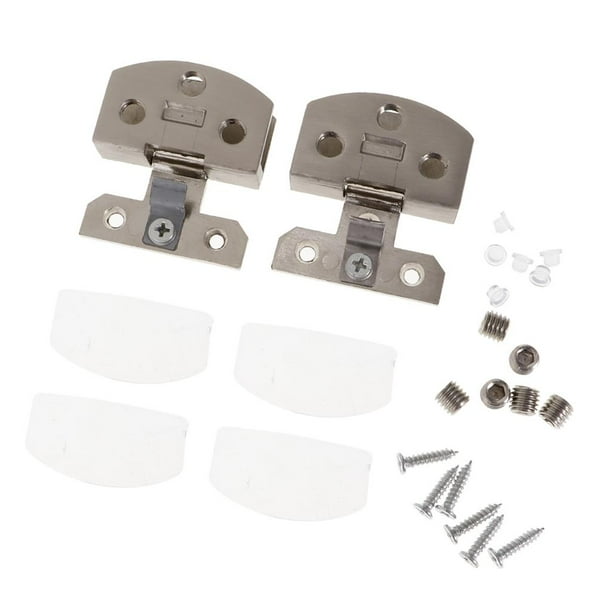 Bisagras de cierre suave para puertas de armarios de cocina (2 juegos) Bisagras giratorias para vitrinas de vidrio 5-8mm