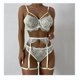 thumbnail image 5 of Conjunto de tres piezas de ropa interior sexy con encaje y anillo para las piernas estilo europeo y americano para discoteca navideña, 5 of 6