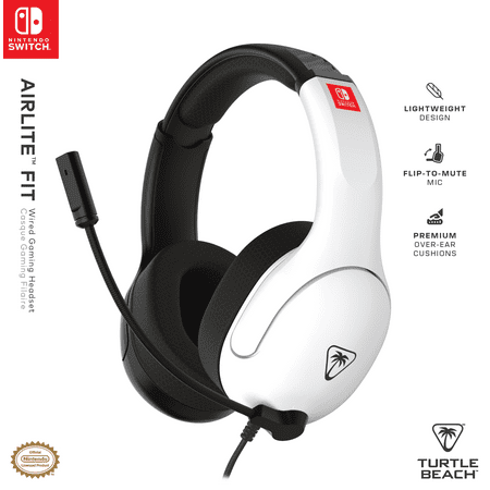 Turtle Beach - Airlite Fit Wired Gaming Headset for Nintendo Switch, Nintendo Switch Lite & Nintendo Switch - OLED Model - White & Black