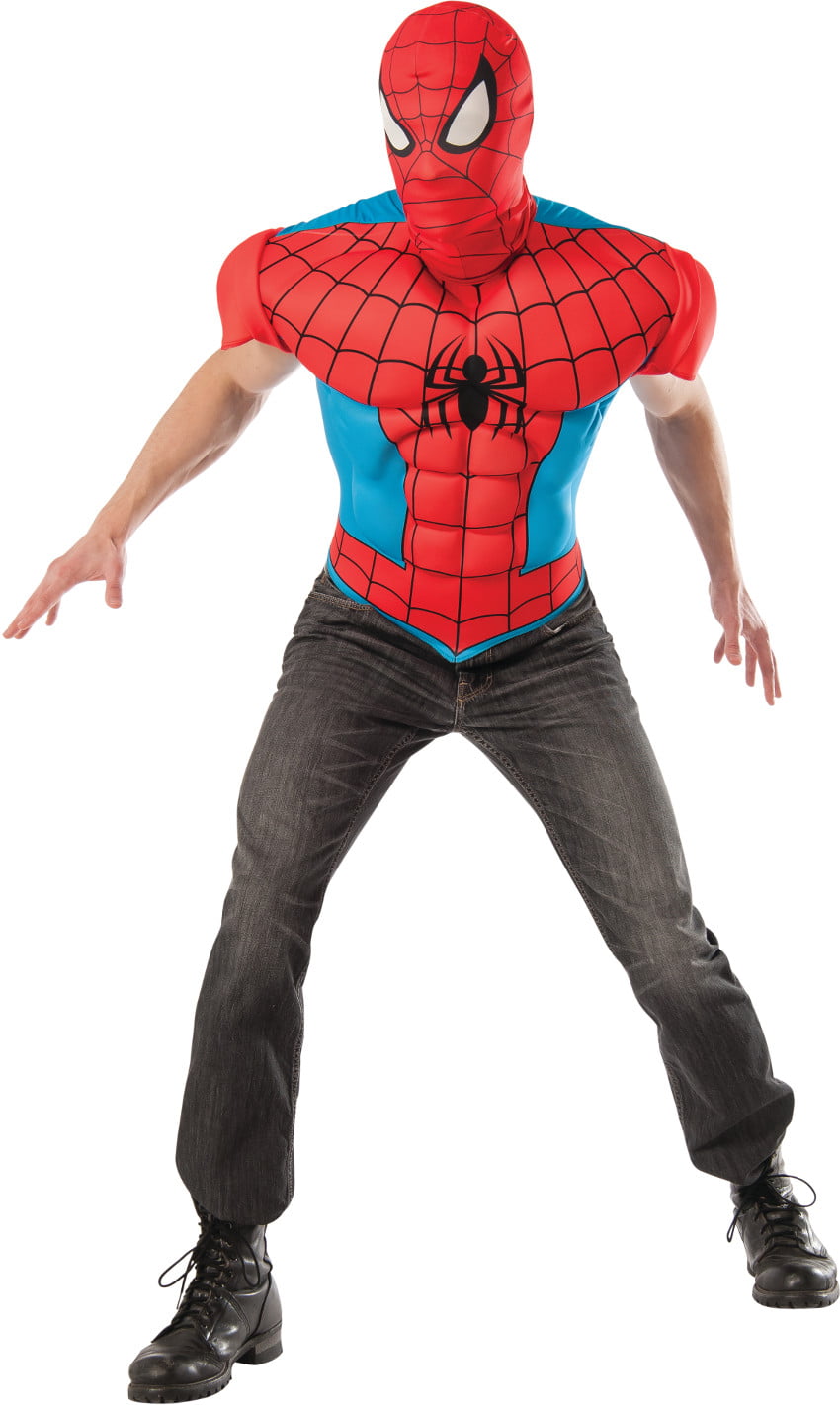 Adults Men's Marvel Comics Avengers Spiderman Muscle Costume Large (44 ...