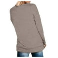 thumbnail image 3 of Ankola Women Solid Color Cowl Neck Tops 2024 Trendy Loose Long Pullover Casual Pleated Long Sleeve T-Shirt, 3 of 6