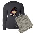 thumbnail image 5 of CafePress - Axolotl Wizard Fantasy Pet - Women's Long Sleeve Charcoal Gray Pajamas, 5 of 7