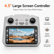 BEEPRINCESS M6 Foldable Drone with 1080p HD Camera, Brushless Motor, Obstacle Avoidance, 4.5 in Screen Controller, 2 Batteries