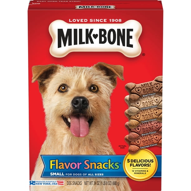 MilkBone Flavor Snacks Small Dog Biscuits, Flavored Crunchy Dog Treats