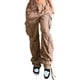 thumbnail image 5 of Jumpingount Otoño Mujer Pantalones Fiesta Senderismo Camping Niñas Estilo casual Jeans Damas Pierna ancha Pantalones cargo Ropa Marrón Marrón L 2piezas, 5 of 6