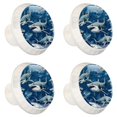 thumbnail image 2 of 4 Pcs Round White Knobs for Kitchen Cabinet Cupboard Dresser Bookcase Shark Drawer Pulls Handles Home Decor, 2 of 8