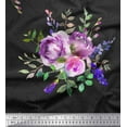 thumbnail image 1 of Soimoi Modal Satin Fabric Watercolor Flower Geometric Fabric Prints By Yard 42 Inch Wide, 1 of 3