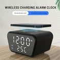 thumbnail image 4 of Giunmcul Holiday Deals Wireless Charger Clock LED Digital Alarm Clock Temperature Chargers 15W Fast Wireless Charging Charging Station Desktop Clocks, 4 of 5