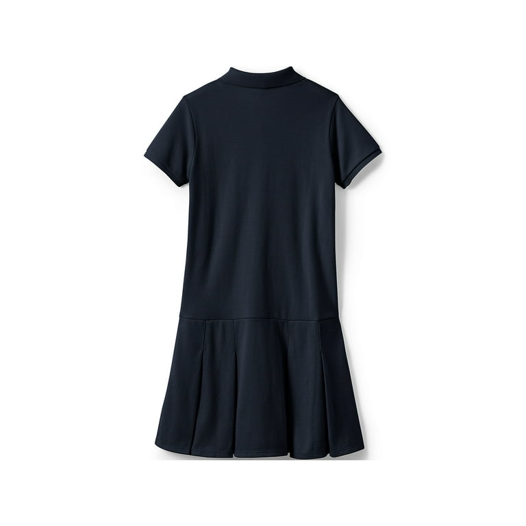 Lands End School Uniform Girls Short Sleeve Mesh Polo Dress at