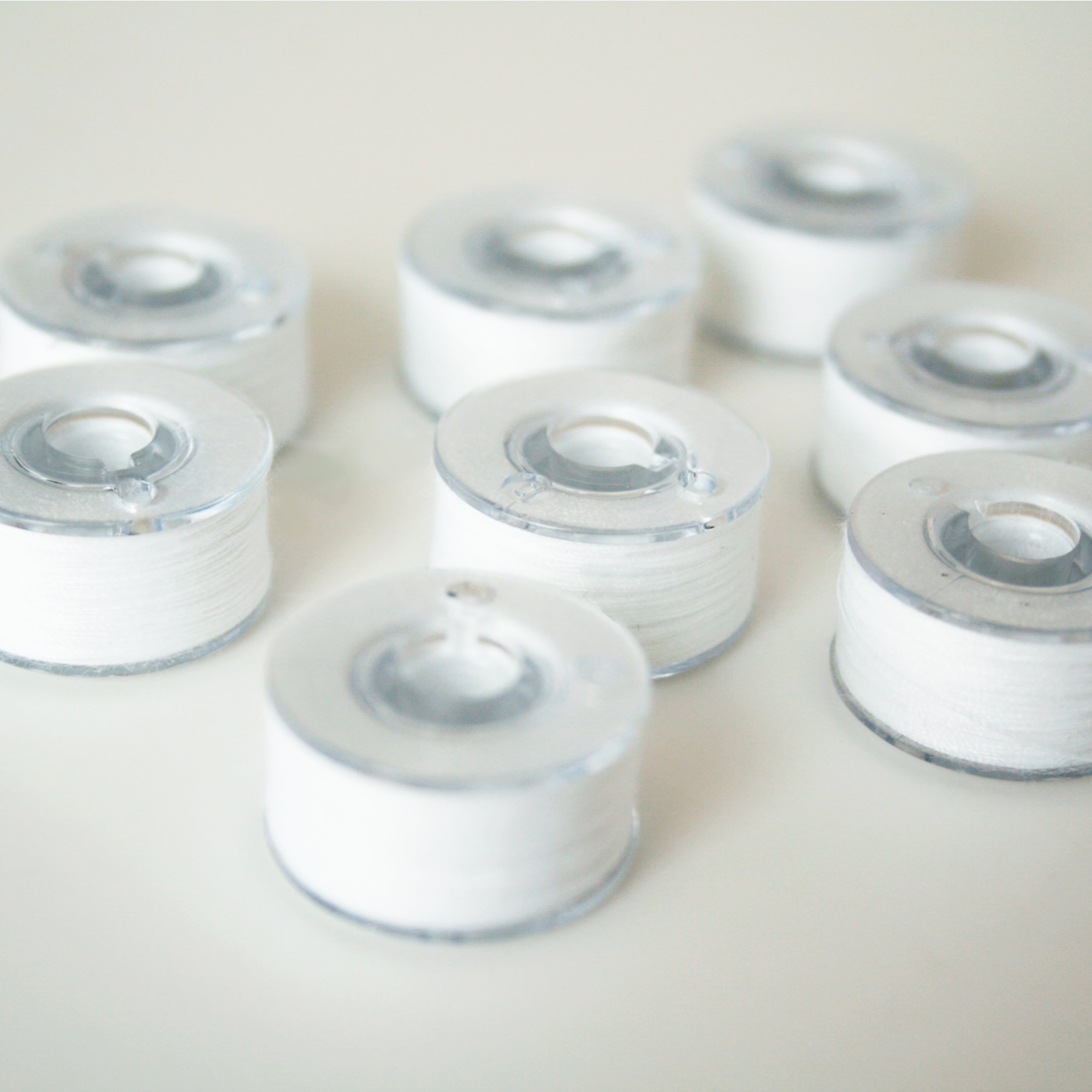 Pre-wound Embroidery Bobbins, #90 white, 9-pack 11.5 size Brother -  012502639497