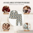 thumbnail image 6 of KLL Llama and Cactus1 Print Women's Long Sleeve Pajamas with Pants Sleepwear Loungewear 2 Set-X-Large, 6 of 7
