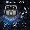 thumbnail image 4 of Auriculares inalámbricos Btootos Bluetooth 5.3 IP7 impermeables negros, 4 of 8
