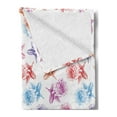thumbnail image 2 of Floral Soft Flannel Fleece Throw Blanket, Rose Petals Romantic Blossoming Nature in Digital Style Pattern Display, Cozy Plush for Indoor and Outdoor Use, 70" x 90", Multicolor, by Ambesonne, 2 of 5