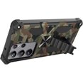 thumbnail image 3 of Camouflage Case for Samsung Galaxy S23 Ultra (Not S23) with Magnetic Kickstand, Built-in 360° Rotate Ring Stand Magnetic Car Mount Phone Cover Case for Samsung Galaxy S23 Ultra MC Army Green, 3 of 7