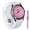 Pink-Pink/White, variant on Silicone Watch, Interchangeable Strap Wrist Watches for Women, Analog Timepiece for Men