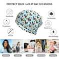 thumbnail image 5 of Vsdgher Roosters And Plants Slouchy Beanie Hat for Men/Women, Skull Cap Chemo Cap Night Sleeping Cap, 5 of 8