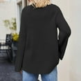 thumbnail image 4 of Duoif Sweaters for Women Trendy Women's Casual Long Sleeve Pullover Sweaters Crew Neck Oversized Ribbed Knit 2025 Fall Winter Sweater Jumper Tops Women's Sweaters Womens Tops Black XL, 4 of 6