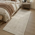 thumbnail image 3 of SIXHOME 2'x6' Vintage Distressed Area Rug Soft Washable Non-Slip Carpet American Classic Retro Rug with Geometric Rugs for Living Room Bedroom Neutral Home Decor Beige, 3 of 6