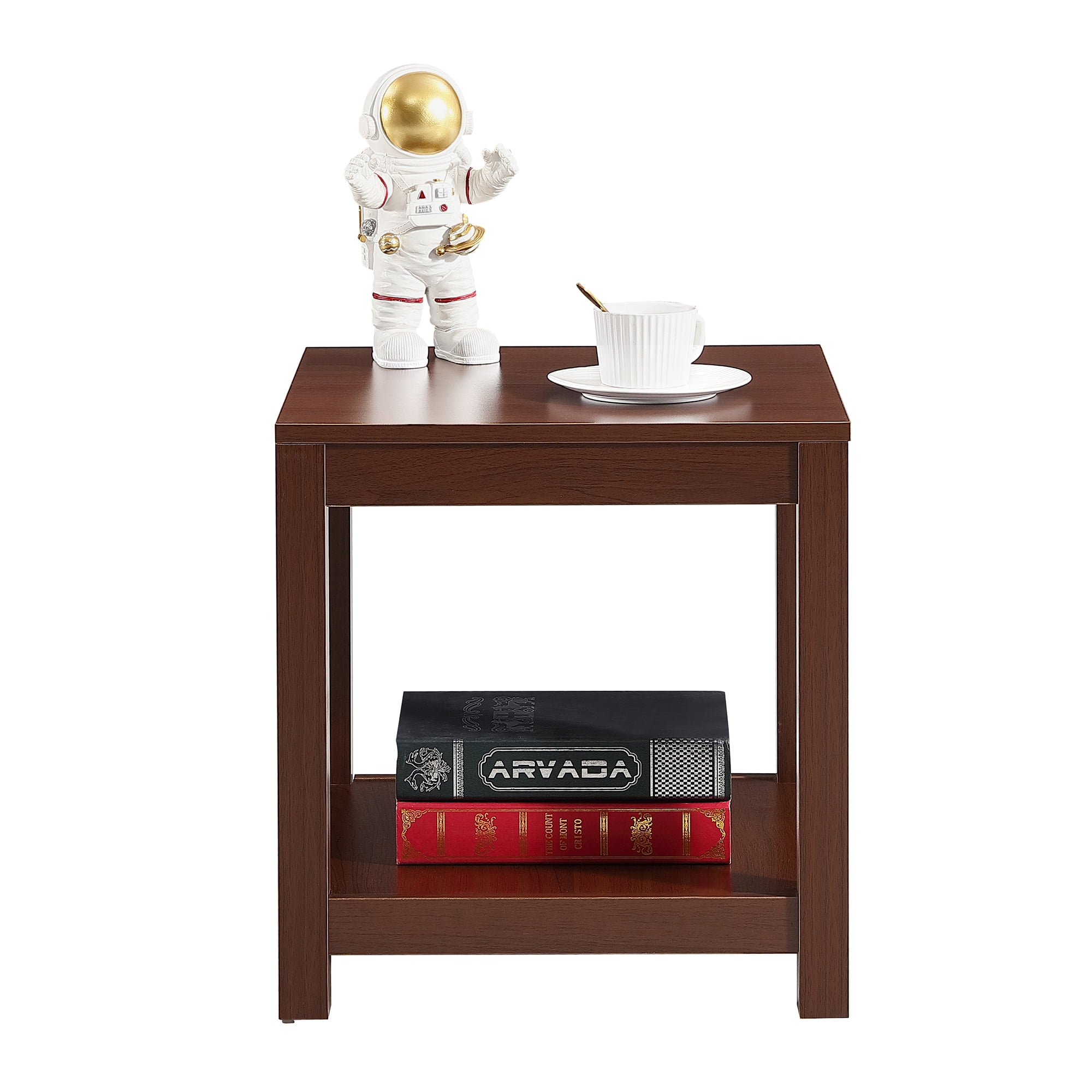 Kadyn 2-Tier Narrow Side Table with Open Storage, Side Table for Small Spaces, Bedside Table End Table for Bedroom, Living Room, Couch, Hallway, Brown Kadyn 2-Tier Narrow Side Table with Open Storage, Side Table for Small Spaces, Bedside Table End Table for Bedroom, Living Room, Couch, Hallway, Brown