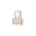 thumbnail image 6 of LiviNest 6-Drawer LED Dresser with Gold Finish: Contemporary Modern Bedroom Storage Furniture - White & Gold Wooden Vanity for Content Creators & Apartment Decor, 6 of 6