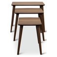 thumbnail image 4 of Reid Mid-Century Modern Wood Nesting Tables in Walnut (Set of 3), 4 of 7