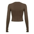 thumbnail image 6 of Michellecmm  Women Casual Thumb Hole Shirt Trendy Slim Fit Long Sleeve Tops, 6 of 9