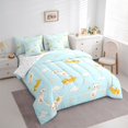 thumbnail image 3 of Manfei Child Teens Cute Animal Cats Twin Bedding Sets 7-Piece,Kawaii Flowers Bedding Comforter Set Microfiber,Cartoon Pets Breathable Sheet Sets,Super Cozy Room Decor,Reversible, 3 of 8