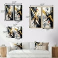 thumbnail image 4 of Designart "Abstract Angles in Gold and Black II" Cubism Framed Wall Art Set Of 2 - Gold Abstract Framed Wall Art Set Of 2, 4 of 7