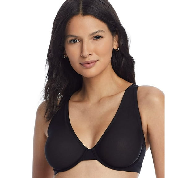 NEARLYNUDE Midnight The Sheer Mesh Seamless Plunge Bra, US 38D, UK 38D, NWOT