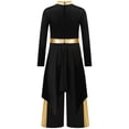 thumbnail image 4 of Sholeno Girls Praise Dance Dress Prayer Clothes Liturgical Worship Gowns with Pants Set Tunic Praisewear Black 12, 4 of 5