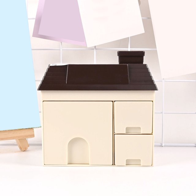 The Small House Desktop Storage Box Is Suitable For Storing Desktop Jewelry And Desktop Pen Container Stationery