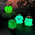 thumbnail image 5 of 12pcs Halloween Luminous Mini Resin Figures Glow in The Dark Tiny Resin Pumpkin Ghost Miniature Figurines for Micro Landscape Fairy Garden Party Decor(2 Set of 6), 5 of 5