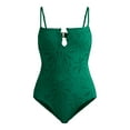 thumbnail image 5 of Time and Tru Women’s and Women’s Plus Eyelet Embroidered V Wire One Piece Swimsuit, Sizes XS-3X, 5 of 5