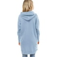 thumbnail image 4 of MixMatchy Women's Casual Long Sleeve Fleece Hoodie Sweatshirts Hooded Pullover Tunic, 4 of 5