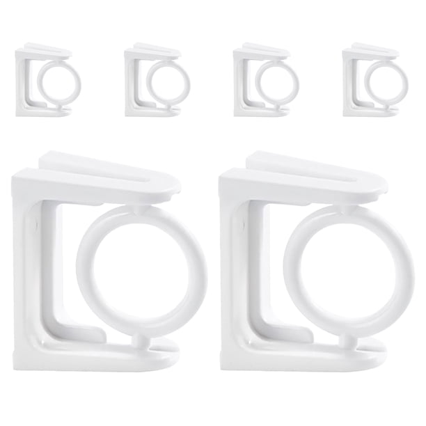 GOOHOCHY ganchos autoadhesivos sin taladro para barra de toalla, soportes giratorios para barra de cortina, para baño, cocina, montaje en pared.