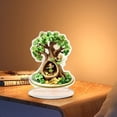 thumbnail image 5 of YOHAVEN St. Patrick's Day Acrylic Clover Tabletop Decoration, Green Four Leaf Lucky Ornament For Shelves Desks Mantels, Lightweight Durable Holiday Accent, Reusable Irish Festival Decor, 5 of 9