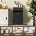 thumbnail image 5 of HARIPUL Single Tilt Out Trash Cabinet for 13 Gallon Waste Bin, Free Standing Kitchen Trash Can Cabinet with Drawers, Black, 5 of 8