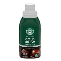 Starbucks Sweetened Signature Black Cold Brew Coffee Concentrate, Multi-Serve, 32 fl oz