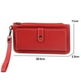 thumbnail image 2 of Carteras de cuero artificial de gran capacidad Monedero con cremallera multifuncional, 2 of 5