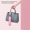 thumbnail image 4 of yeacher Pink Windproof Automatic Umbrella with 8 Flexible Ribs, Durable Pongee Fabric, Compact 30cm Design, Lightweight 360g for All-Weather Use, 4 of 6