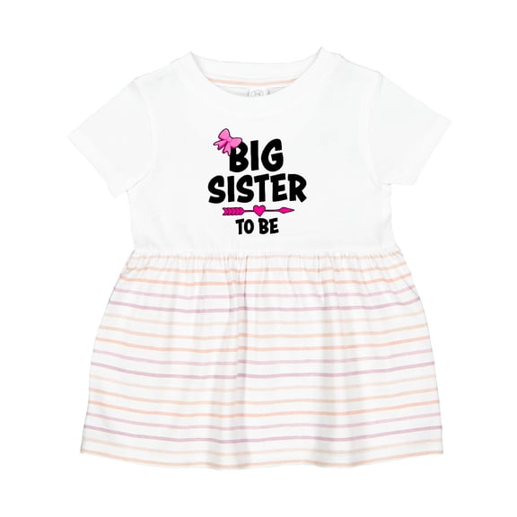 Inktastic Big Sister to Be with Bow and Arrow Girls Baby Dress