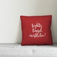 thumbnail image 2 of Creative Products Lights, Tinsel, Mistletoe in Red 18x18 Spun Poly Pillow, 2 of 2