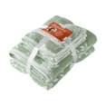 thumbnail image 4 of Beautiful by Drew Barrymore 4-Piece Floral Bath Towel Set, 100% Cotton, Sage Green, 4 of 5