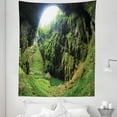 thumbnail image 1 of Scenery Tapestry, Punkevni Cave in Czech Republic European Geological Formation Myst Hole Landscape, Fabric Wall Hanging Decor for Bedroom Living Room Dorm, 5 Sizes, Green, by Ambesonne, 1 of 1
