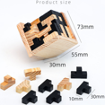thumbnail image 5 of 3D Cube Puzzle Luban Interlocking Creative Educational Wooden Toy Brain IQ Mind Early Learning Game Gift For Children Letter 54T, 5 of 5