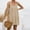 Beige, variant on TIHLMK Black Dress Ladies Loose Solid Color Lace-Up Sleeveless Sling Ruffle Mini Dress