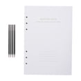 thumbnail image 2 of Memo Book Refill, Easy Replace Blank Lined Inner Pages 6 Hole Refill Paper  for Note Taking, 2 of 7