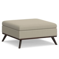 Simpli Home Owen Square Coffee Table Storage Ottoman
