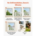 thumbnail image 5 of KFFKFF Adjustable Cat Door for Window, Fits Window Widths 23"-28", 4 Locking Options, Durable Aluminum Frame with Transparent Glass, Magnetic Seal, Weather-Resistant Pet Access Panel, White, 5 of 9