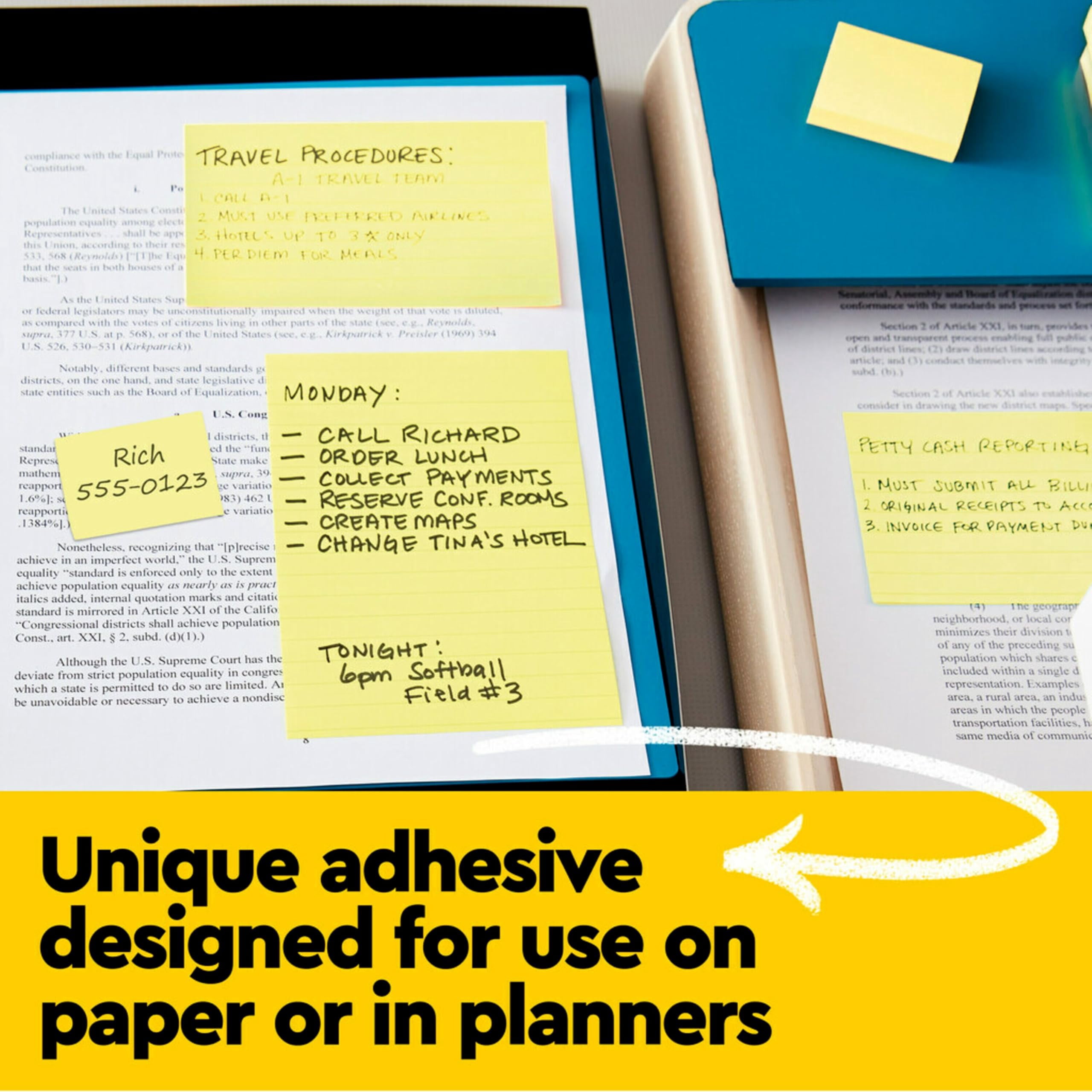 Post-it Notes, 3 in x 3 in, Canary Yellow, 4-Count Pack (Pack of 9)